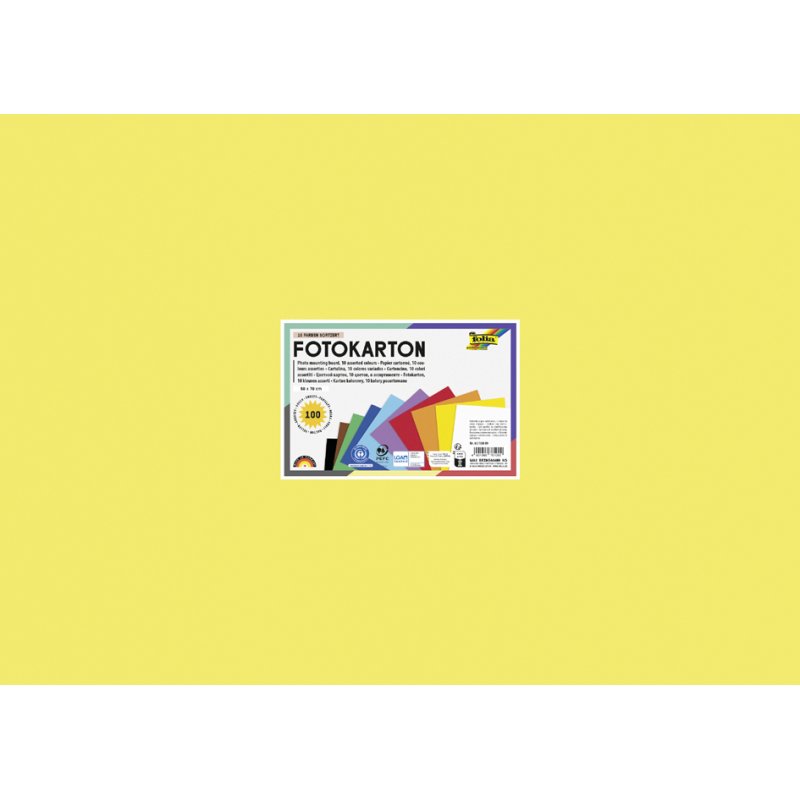 folia fotokarton gekleurd, 500×700 mm, 300 g/m², 100 vel in 10 kleuren